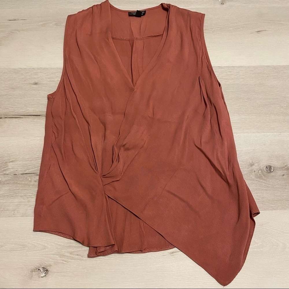 Topshop Asymmetrical Sleeveless Top, size 6